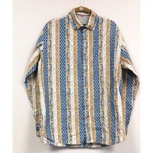 Visconti Uomo Mens  Button Up Shirt  2 Ply Mercerized Cotton Size Medium